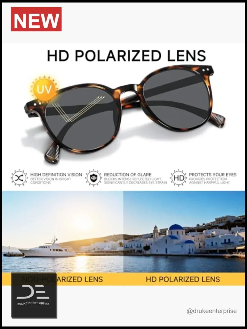 Polarized Retro Round Sunglasses UV Protection Small Frame